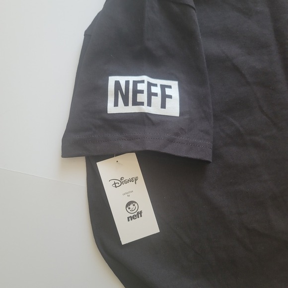 Mickey Mouse Disney Neff Mens Graphic T-Shirt Black Palm Sunset Cotton L Yellow - Picture 4 of 10